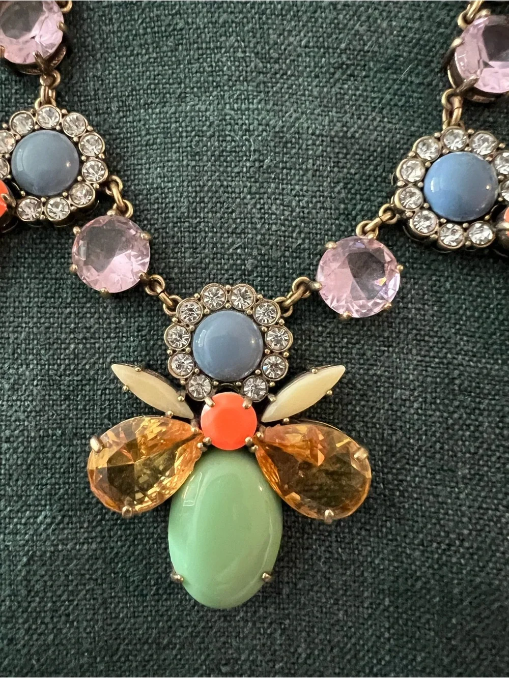 Vintage J.Crew Floral Bib Necklace